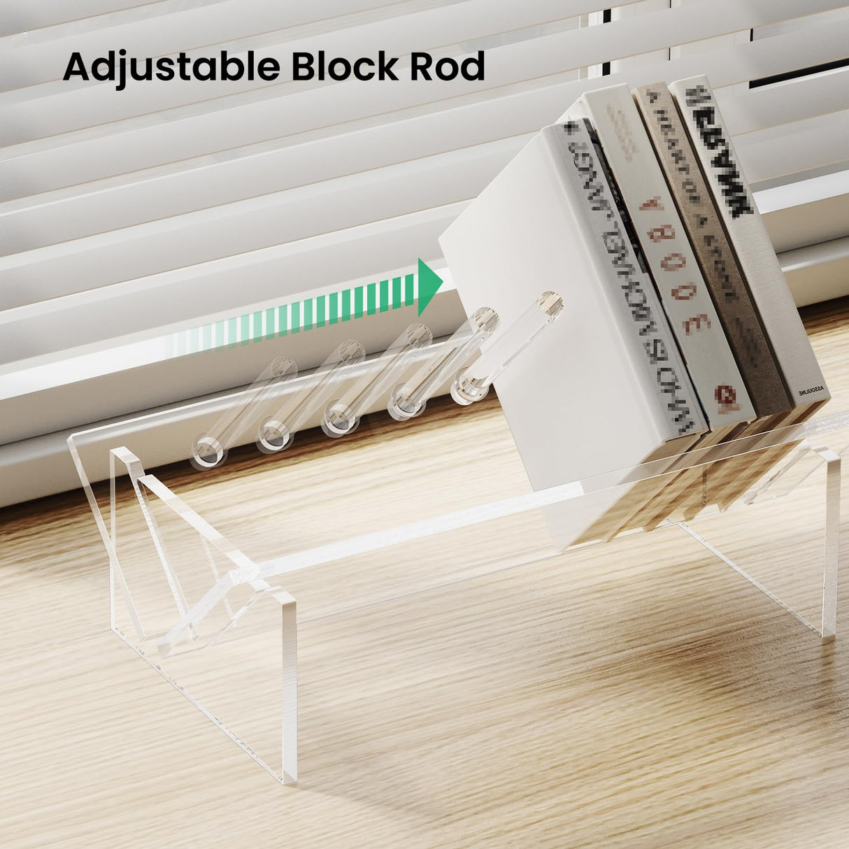 Sumerflos Acrylic Desktop Bookcase, Book Storage Organizer Bookshelves, Clear Mordern Tabletop Storage Rack for Office Home Shelf Display for Cd/Magazine/Book - Clear Sumerflos