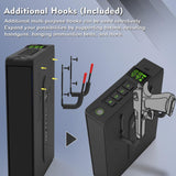 Biometric Slider Handgun Gun Safe for Home Nightstand,Cloakroom, Desk,Bed Side,Truck, Artemis Auto Sliding Door Hand Gun Safe for Pistol Unlock Fingerprint，Digital PIN，Key Access Artemis