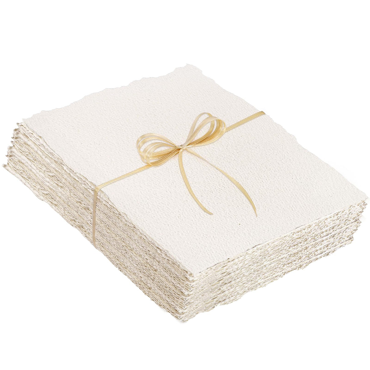 50 Sheets Watercolor Paper 4 x 6inch, 300 GSM Deckled Edge Paper Rough/Textured Handmade Paper Cotton Paper for Watercolors, Wedding Invitations, Cards, Crafts Prudiut