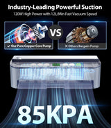 Vacuum Sealer Machine, Beelicious® 85KPA Fully Automatic 8-IN-1 Food Sealer with Bags Storage, Build-in Cutter, Moist Mode and Air Suction Hose | Digital Countdown | Sous Vide Beelicious Pro