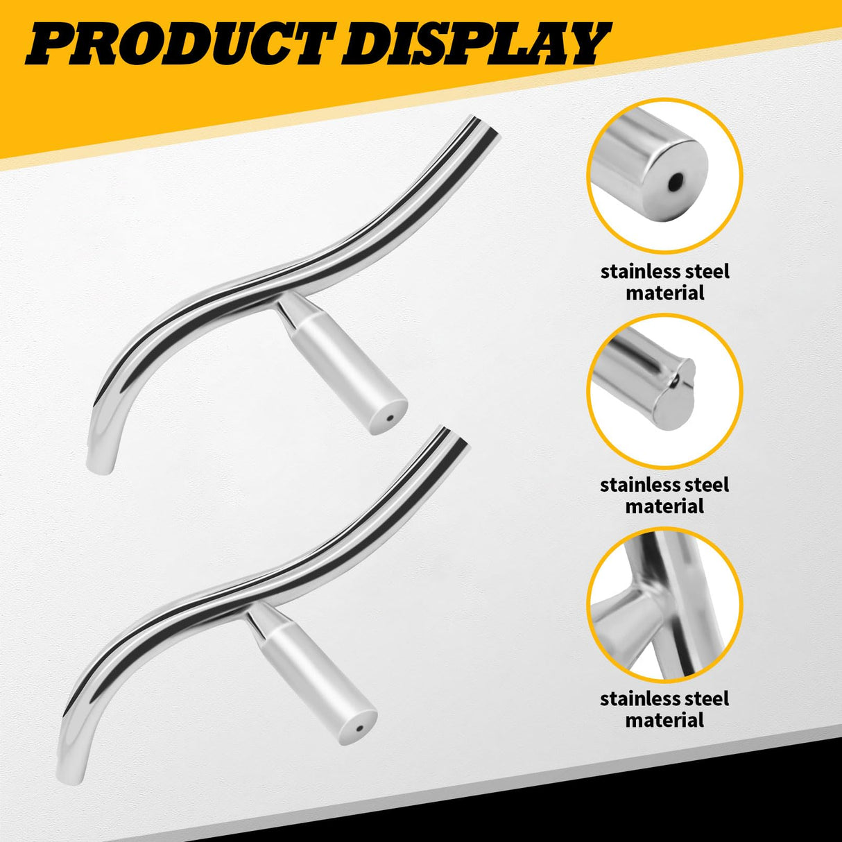 Jecoupoon 12 Inch Stainless Steel Curved Lathe Tool Rest, Shaped Wood Lathe Tool Rest for Bowl Turning, Wood Lathe Tool Holder, Wood Lathe Turning Accessories, 1 or 5/8 In Column (5/8") Jecoupoon