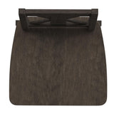 Flash Furniture Gwendolyn Commercial Grade Modern Farmhouse Barstool - Gray Wash Walnut Solid Wood Frame - Bar Height - 360° Swivel Seat - Integrated Footrest Flash Furniture