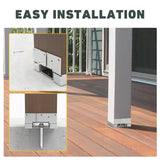 LARIFULL 4x4 Post Base (Inner Size 3 1/2 "x3 1/2") Adjustable Wood Post Brackets for Concrete for Deck/Patio/Gazebo/Pergola… (10) LARIFULL