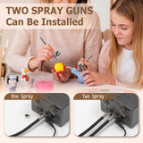 Colima 2025 Upgrade 55psi Airbrush Kit - Double Action Airbrush & Mini Compressor with Accessories - for Painting, Makeup, Models, Nail Art - Beginners & Professionals Colima