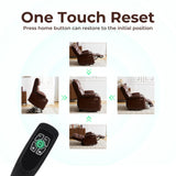 Dual Motor Power Lift Recliner Chair for Elderly with Massage and Heat, Oversized Lift Chair with Arm Storage, Lay Flat Lift Recliner for Adults, Big Tall, Infinite Position, Brown Rhevoy