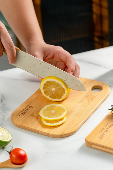 2 PCs Berkvee Small Bamboo Wood Cutting Board Set – Mini Lightweight Wooden Cutting Board- BPA Free Berkvee