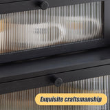 Furshus Double Layer Bamboo Bread Box for Kitchen Counter, Countertop Bread Storage Container, Bread Container Bread Storage with Window Bread Holder (Black) Furshus