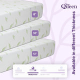 NapQueen Queen Size Mattress, 8 Inch Anula Green Tea Infused Memory Foam Mattress, Queen Size Mattress Bed in a Box, CertiPUR-US Certified Mattress NapQueen