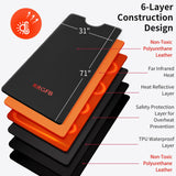 RRGFB Portable Infrared Sauna Blanket, Detox & Relaxation at Home, Adjustable Timer 1-60 Min, Temperature Range 95-167℉, 6 ft x 2.6 ft, Durable PU Leather Cover RRGFB