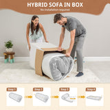 75'' Cloud Loveseat Sofa, No Assembly Required Comfy Deep Seat Couches 1 pcs for Living Room, Bedroom, Apartment Luxanimarion