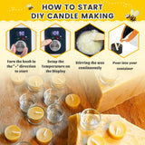 Ksedcon Beeswax for Candle Making Kit, 5lb Beeswax to Make Candles Include Bees Wax with Digital Wax Melter, Candle Wicks, Stickers, Candle Making Kit for Adults Ksedcon