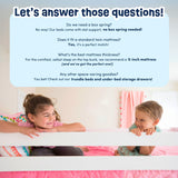 Max & Lily Bunk Bed Twin over Twin, Solid Wood Bunk Bed Frame with Ladder for Kids, 14" Safety Guardrails, Easy Assembly, No Box Spring Needed, White Max & Lily