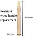 2 pack Wood Sledge hammer handle replacement for 2, 3 and 4 lb Complete Set with Wooden and Steel Wedges - Wood replacement ball pien hammer handle - Wood tool handle - Wooden handle hammers in bulk Cuitáxi