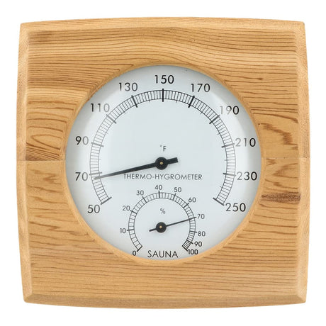 Homaisson 2 in 1 Wooden Sauna Hygrothermograph, Sauna Thermometer and Hygrometer, Indoor Humidity Temperature Measurement Sauna Room Equipment and Accessories Homaisson