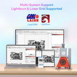 Longer Nano Portable Laser Engraving Machine - 5000mm/s High Speed, 6W Laser Output Power, 0.05mm Precision, Suitable for Wood, Acrylic, Leather, Fabric, Metal, Ceramic, DIY Projects Longer