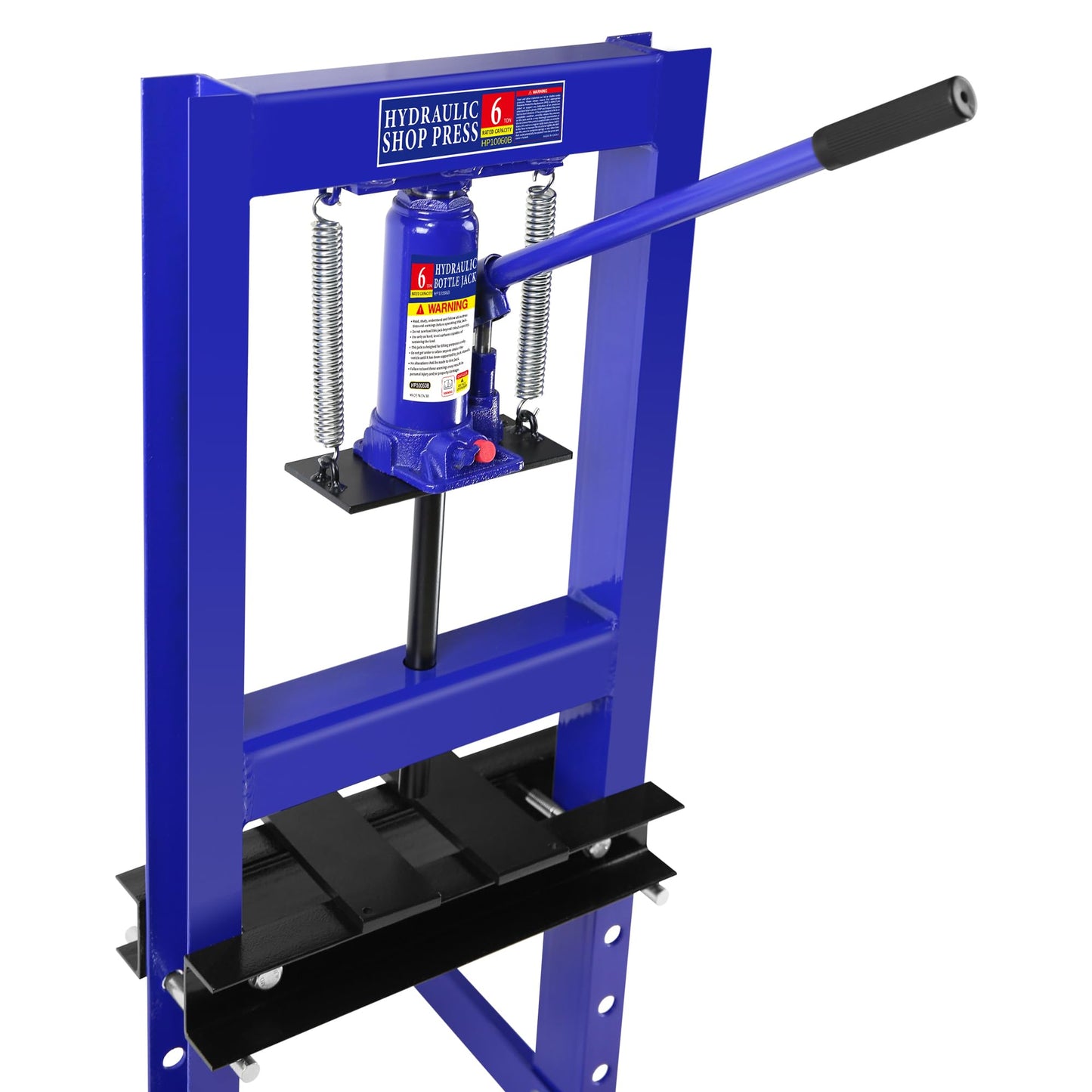 BOSTANA 6-Ton Hydraulic Shop Press, Bearing Press H-Frame Garage Floor with Adjustable Shop Press with Plate, Hydraulic Shop Floor Press for Gears and Bearings, Blue