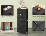 AODK Tall Dresser for Bedroom, Storage Dresser Organizer with 6 Fabric Drawers, Dressers Chests of Drawers, Fabric Dresser with Sturdy Steel Frame for Closet Storage, Hallway, Black AODK