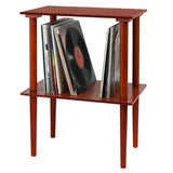 Victrola Wooden Stand for Wooden Music Centers with Record Holder Shelf, Mahogany Victrola