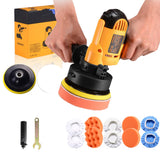 CJC Buffer Polisher - 110V 600W Variable Speed Polisher Machine - Random Orbital Polisher Buffer,For Floor,Car,Furniture,Metal for waxing and polishing with Professional Buffing and Polishing Kit cjc