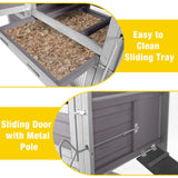 AIVITUVIN Chicken Coop for 4-6 Chickens with Wheels Chicken House with Large Run Portable Hen House Nesting Box, Metal Pull Out Tray Aivituvin