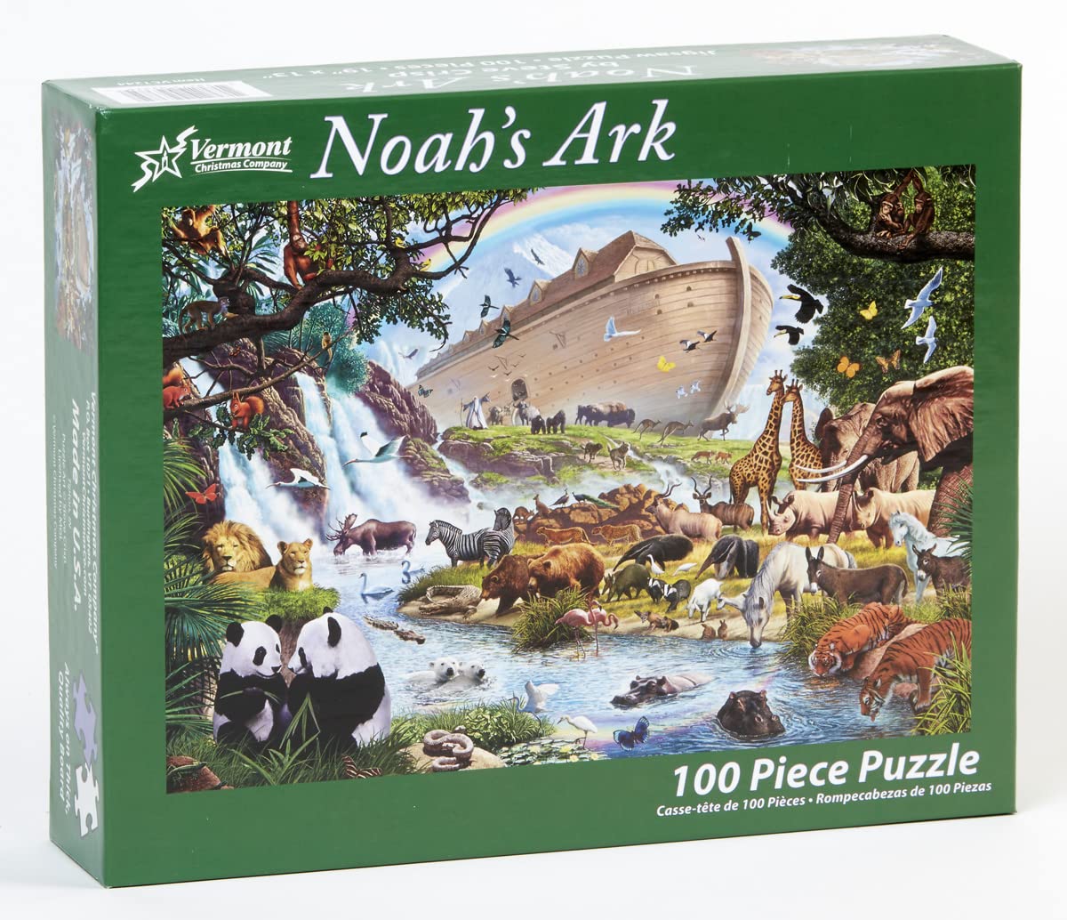 Vermont Christmas Company Noah's Ark Jigsaw Puzzle 100 Piece, Large Pieces Perfect for Kids and Seniors Vermont Christmas Company