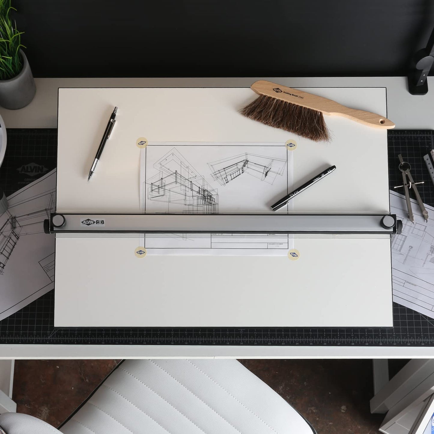 ALVIN Portable Drafting Board Size 18" x 24" Model PXB24 Easily Adjustable Drafting and Architecture Tool for Students and Professionals Drawing Board with Ergonomic Carrying Handle - 18" x 24" Inches