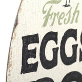 Rustic Fresh Eggs Metal Sign - Farmhouse Wall Art for Chicken Coop, Dining Room, or Kitchen Open Road Brands