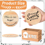 Billbotk House Warming Gifts for New Home, Farmhouse Coasters Set of 8, Wood Drink Coasters for Housewarming Gifts, Coffee Table Decor, Home Decor Billbotk