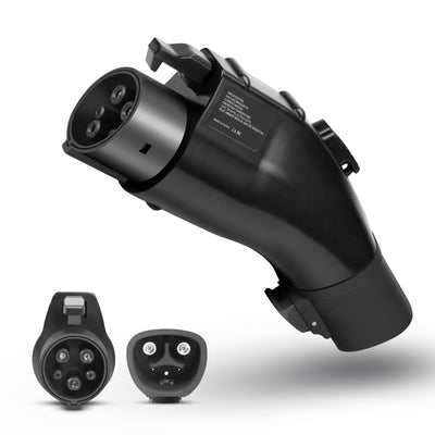 EV Adapter for Tesla to J1772, Up to 60Amp 250V Tesla Charger Adapter for All J1772 EVs, Compatible with IP65 Tesla High-Power Connectors, Destination and Mobile Chargers, Safety Lock