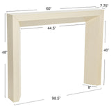 Creative Co-Op Modern Fireplace Mantel, Distressed Cream Creative Co-Op