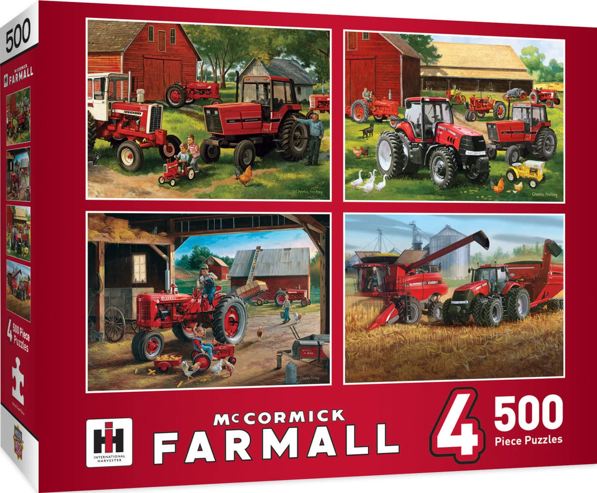 MasterPieces 2000 Piece Jigsaw Puzzle for Adult, Family, Or Youth - Farmall 4-Pack 14" X 19" - Family Owned American Puzzle Company Masterpieces