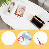 Maupvit Coffee Table-Oval Wood Table with Open Shelving for Storage and Display 2 Tier Sofa Table, Small Modern Furniture Living Room&Home Office-White Maupvit