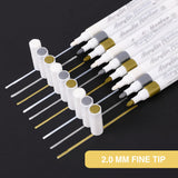 Acrylic Paint Pens Markers,9 Pack Acrylic Markers, 2-3mm Medium Tip, White Gold Silver Paint Pen for Art Projects, Drawing, Rock Painting,Wood, Plastic, Metal, Canvas DIY Crafts nauets