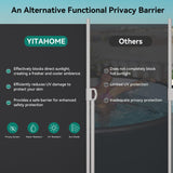 DWVO 236''X 71'' Double Side Awning Retractable Side Awning Folding Privacy Screen Privacy Fence Waterproof UV-Resistant Privacy Awning Outdoor for Garden, Deck, Patio, Pools, Balcony, Black DWVO