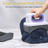 OFFNOVA Hat Heat Press Machine for Caps with 4 Heating Levels & Auto-Off, Hat Heat Press with Curved Heating Plate for Vinyl, Sublimation, Heat Transfer Projects OFFNOVA
