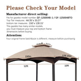 SCOCANOPY Light Beige Ripstop Replacement Top for Lowe's Allen Roth 10X12 Gazebo Model #GF-12S004B-1/ GF-12S004BTO SCOCANOPY