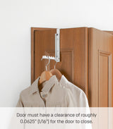 Yamazaki Home 7161 Over The Door Alloy Steel Hooks - Folding Hanging Coat Rack YAMAZAKI
