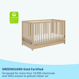 Graco Teddi 5-in-1 Convertible Crib with Drawer (Driftwood) – GREENGUARD Gold Certified, Crib with Drawer Combo, Full-Size Nursery Storage Drawer, Converts to Toddler Bed, Daybed and Full-Size Bed Graco
