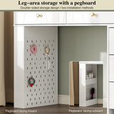 Ieejdn Makeup Vanity Desk with Mirror and Lights, Vanity Desk with 8 Drawers & Storage Shelves, Vanity Table with Power Outlet, 3 Color Modes & Adjustable Brightness Dressing Table, Bedroom,White Ieejdn