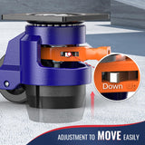 KOSTANZO Leveling Casters with Ratchet Handle Design Total Capacity 2200Lbs Heavy Duty Casters Set of 4 Workbench Casters with Adjustable Leveling Pads KOSTANZO