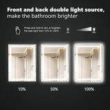 LED Bathroom Mirror Lights 32x36 Inch Front & Backlit Lights Vanity Mirror, Wall Mounted Anti-Fog Dimmable LED Makeup Mirror, IP54 3K-6K Warm/Natural/Daylight, Tempered Glass (Horizontal/Vertical) UL LED ENERGY PLUS