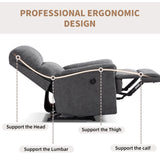 HAOMARKETS Power Recliner Chair for Adults with USB Port, Breathable Fabric Electric Recliners with High Back, Single Overstuffed Heavy Duty Reclining Sofa for Small Spaces Living Room Bedroom HAOMARKETS