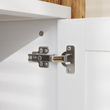 WOODTIME 70.9" W 3-in-1 Wall Unit Entertainment Center with Bookshelves, Modern TV Stand Media Console Table with 11 Shelves & Drawer for Living Room & Home Theater, White WOODTIME