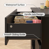 CSZZD 8 Drawer TV Stand for Bedroom, 55" Black Dresser with LED Lights & Open Storage, Modern Long Chest of Drawers for Closet, LED Drawer Organizer Cabinet for Bedroom, Living Room CSZZD