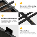 DWVO King Size Bed Frame with Charging Station, 2-Tier Storage Headboard with RGB LED Lights, Linen Upholstered Platform Bed Strong Wooden Slats, No Box Spring Needed Noise Free, Rustic Brown DWVO