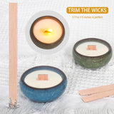 BENIMUS 120 Pcs Thickened Wood Candle Wicks, 5.1 X 0.5 X 0.06 Inches Naturally Smokeless Wood Wicks for Candle Making. (60 Candle Sets) BENIMUS