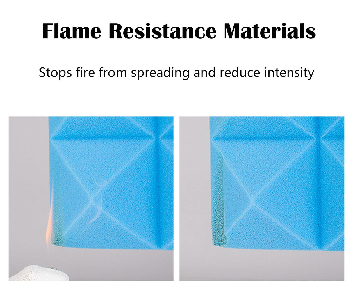 Heavyoff 12 Pack Acoustic Foam Panels Studio Soundproofing Wedges 10"x10"x2" Noise Dampening Sound Insulation for Home Ceiling, White Heavyoff