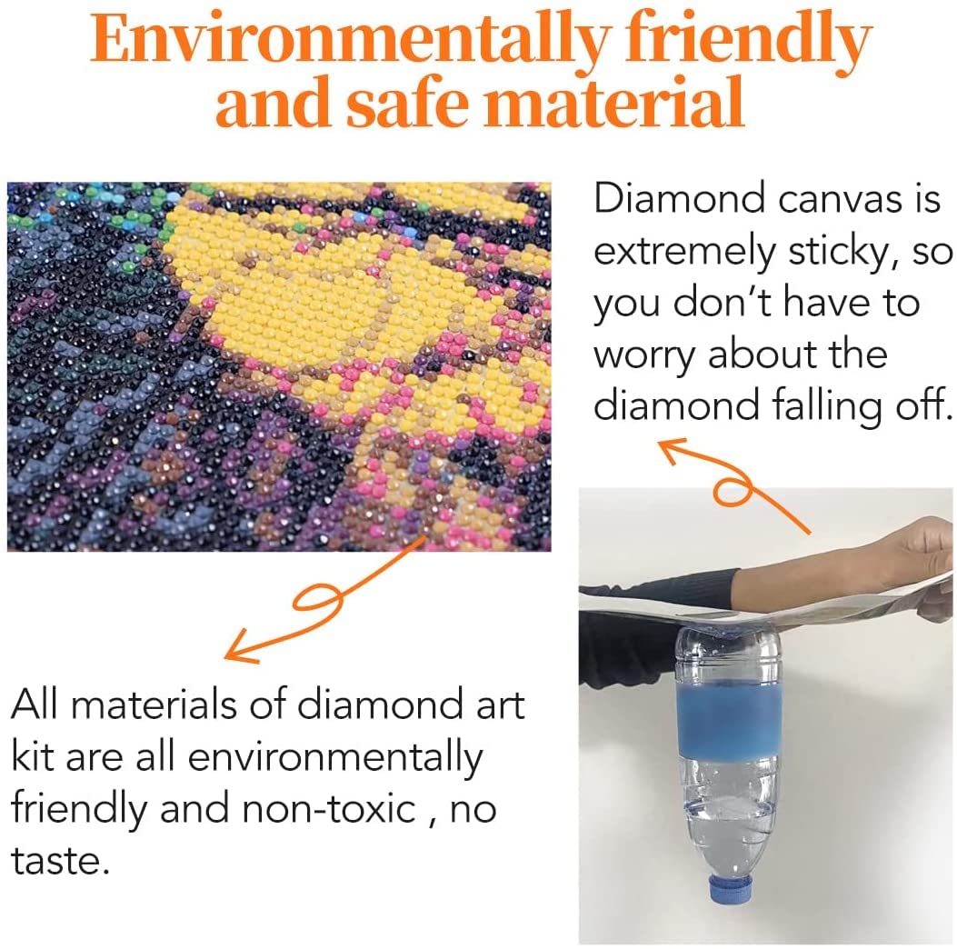 WHYCJXWL Diamond Art Kits for Adults and Kids, Full Drill Round Rhinestone Diamonds, Diamond Art (12X16 Inch) WHYCJXWL