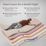 HIRELIX 14 Inch Queen Hybrid Mattress, Medium Firm with Memory Foam and Individually Wrapped Pocket Coils, Fiberglass-Free, CertiPUR-US Certified HIRELIX