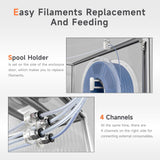 3D Printer Enclosure for Bambu Lab A1 Mini, Clear Acrylic Bambu A1 Mini Printer Dust Cover with LED Light,Dustproof Tent Constant Temperature Protective Cover Box(470×470×470mm) YOOPAI